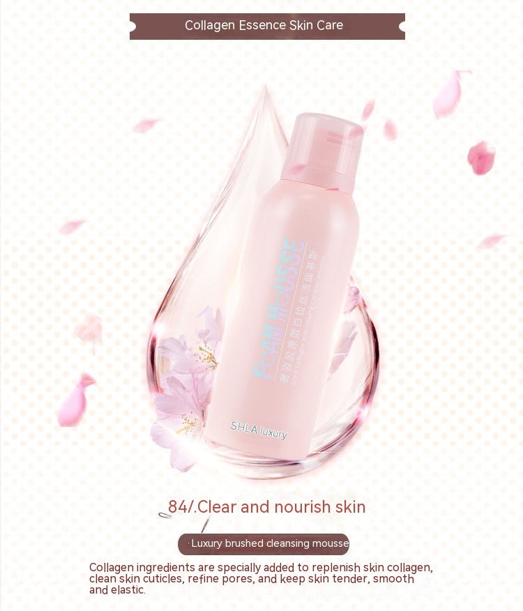 Women's Collagen Brushed Mousse Bubble Facial Cleanser