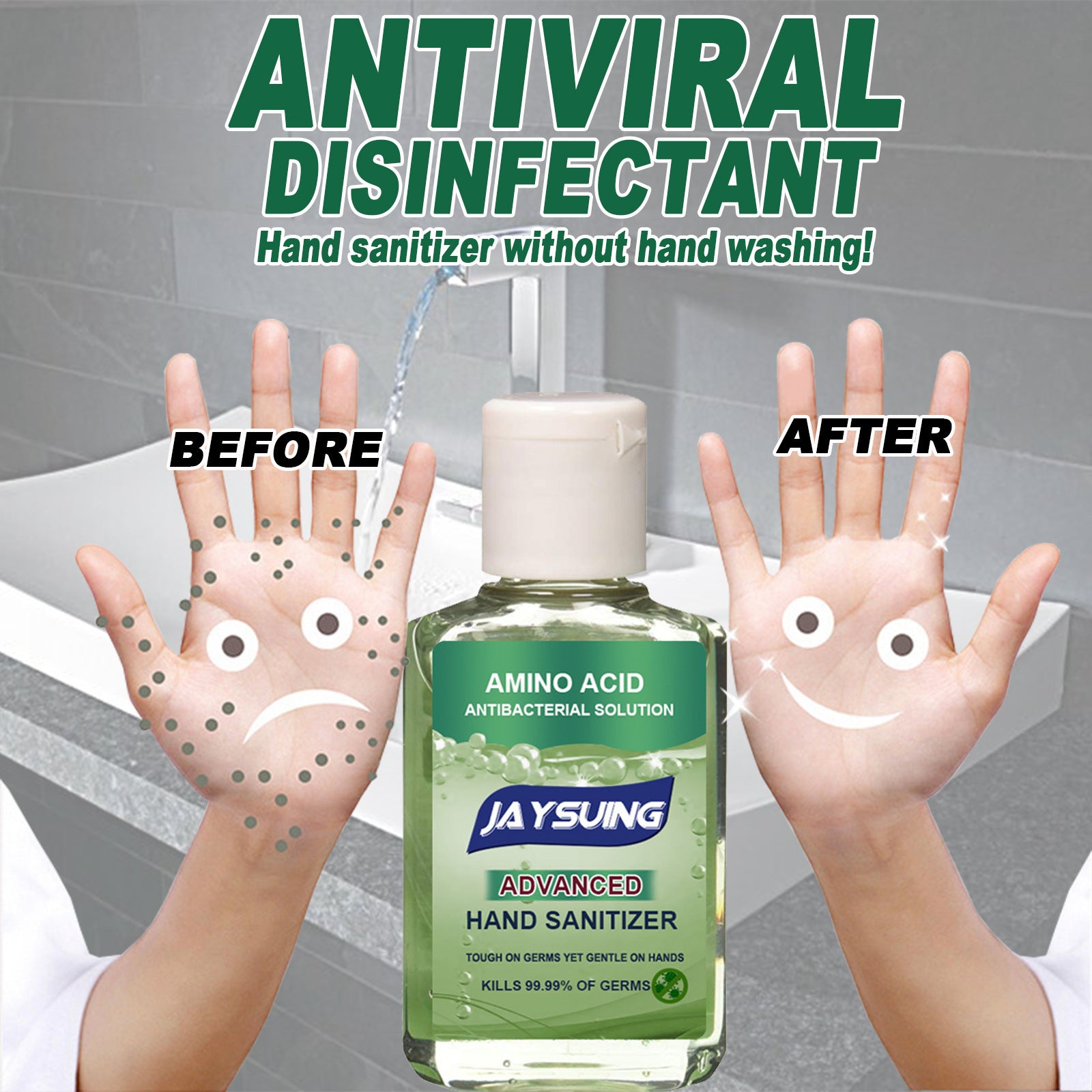 Multi Functional Jaysuing Hand Wash Free Gel Liquid Quick Drying Wash Free Portable Wash Free Hand Sanitizer