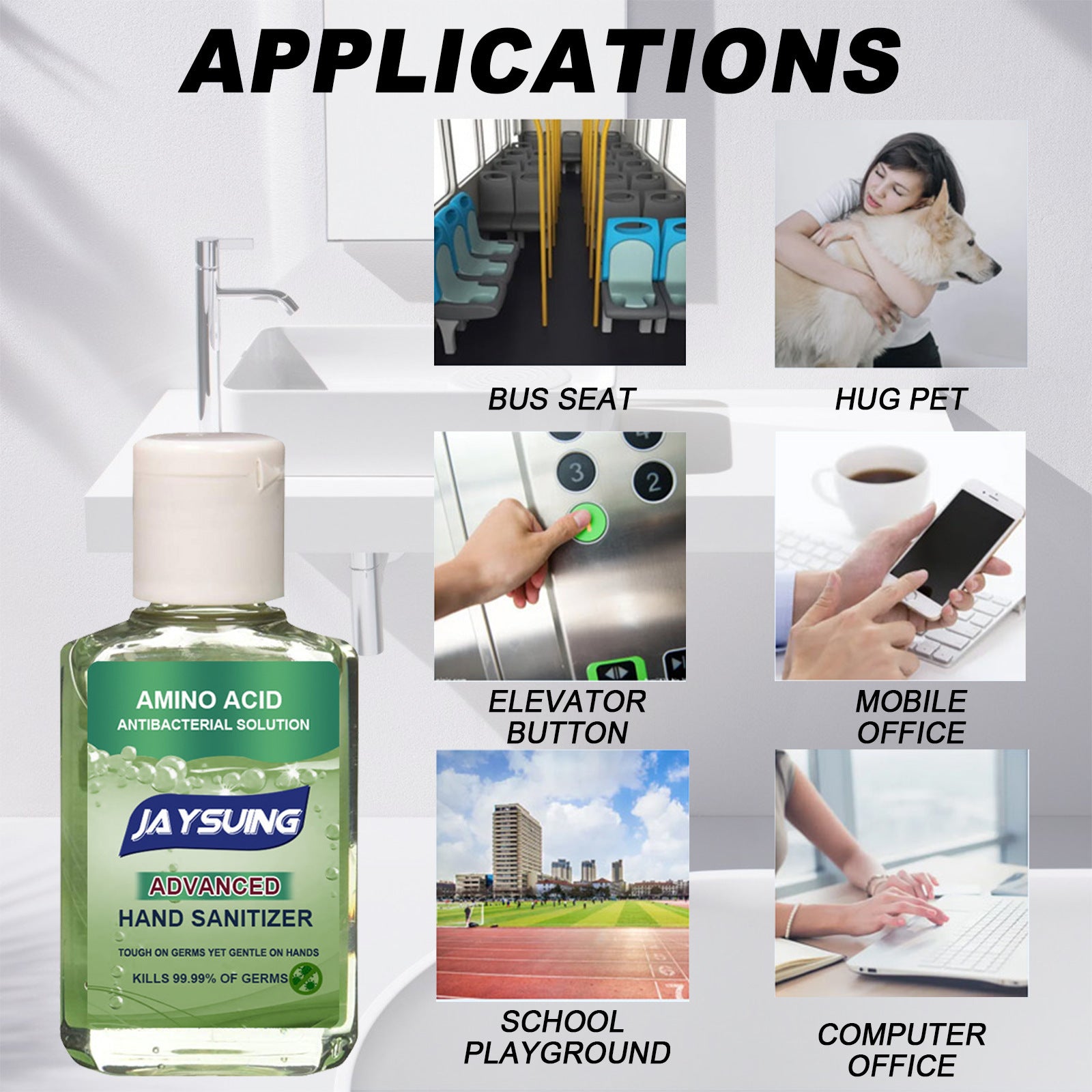 Multi Functional Jaysuing Hand Wash Free Gel Liquid Quick Drying Wash Free Portable Wash Free Hand Sanitizer